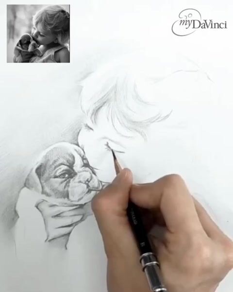 Sketch Drawing.Pencil Drawing.Sketch Artist.Painting.Hand Drawn